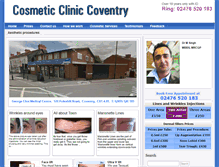Tablet Screenshot of cosmeticcliniccoventry.co.uk